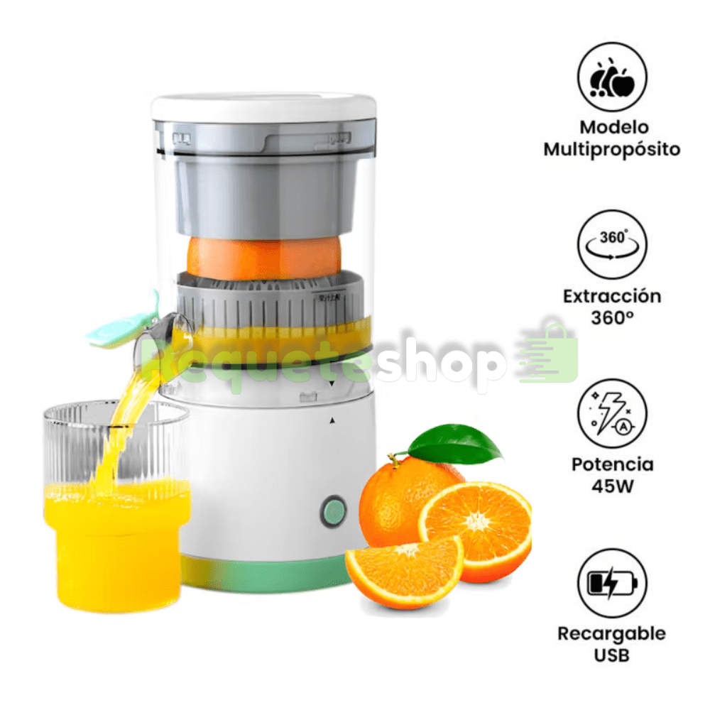 EXPRIMIDOR DE FRUTAS JUICY FRESH Extractor de jugos ultra rápido y silencioso