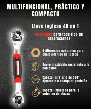 LLAVE MULTIFUNCIÓN 48 EN 1/ todo en una sola herramienta.